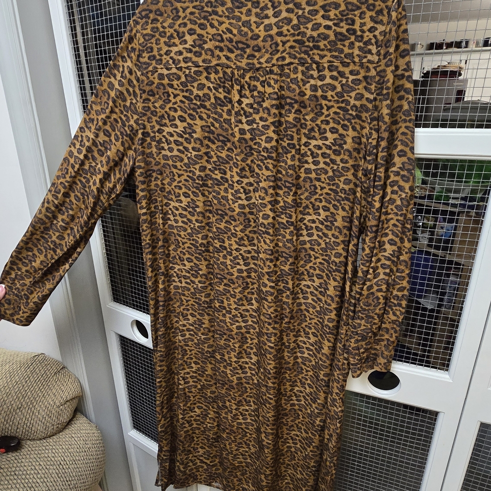 Time and Tru Animal Print Duster